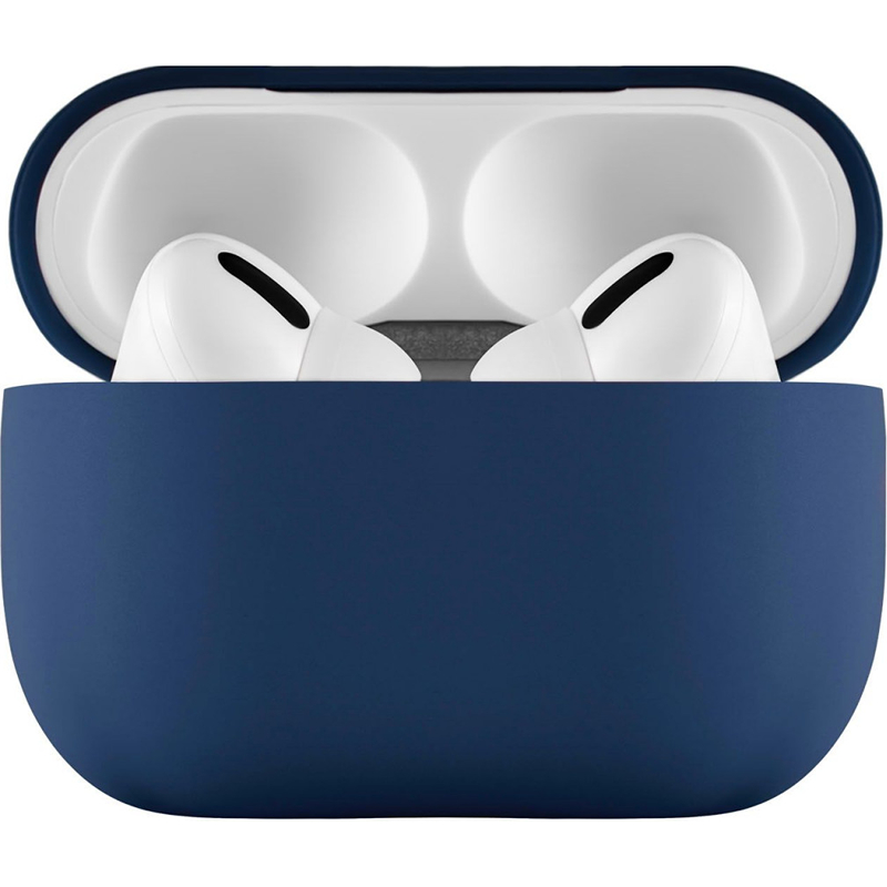 Чехол защитный Airpods Pro 2 Touch Silicone  Case, 0,8 мм, силиконовый, Тёмно-синий